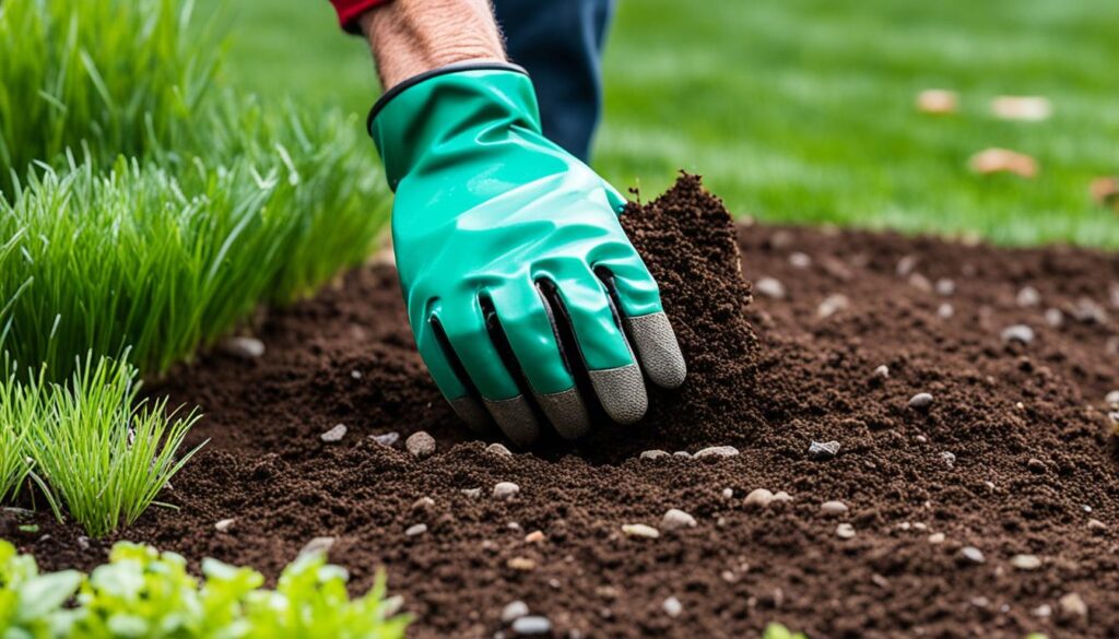 how to fill the hole around a sprinkler head